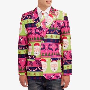🆕 Holiday Time Men Ugly Christmas Blazer & Tie
